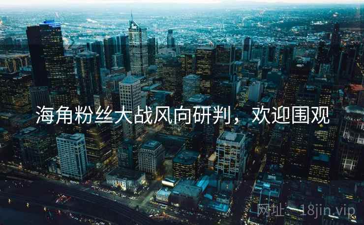 海角粉丝大战风向研判，欢迎围观