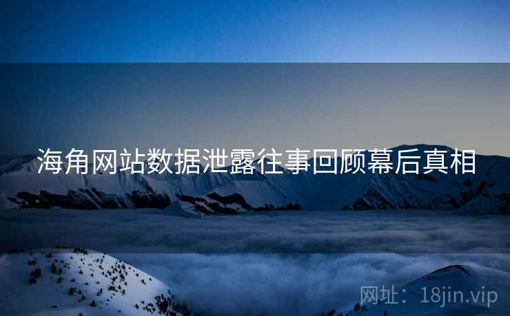 海角网站数据泄露往事回顾幕后真相